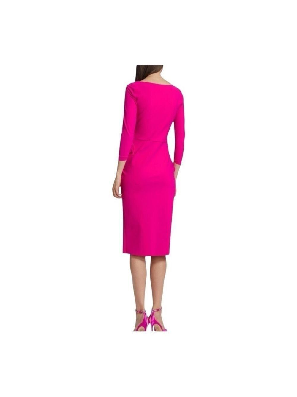 Chiara Boni La Petite Robe Pink Carera Sequin Midi Dress Size 18 - Picture 2 of 13